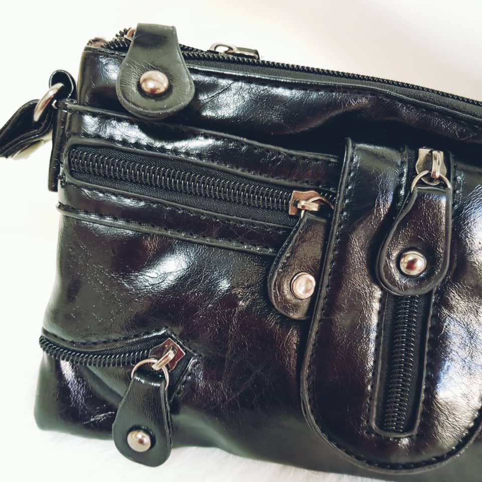 کیف دوشی زنانه چرم مصنوعی درجه یک دارای بند بلند و ثابت